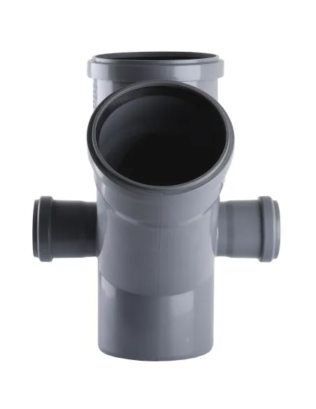 Хрестовина для внутрішньої каналізації VS Plast 2 пл 110 х 110 х 45 з відведенням 2 х 50 х 90, ліва, права - 1