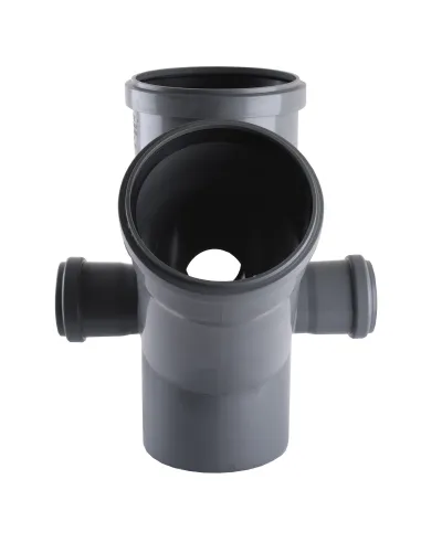 Крестовина для внутренней канализации VS Plast 2 пл 110 х 110 х 45 с отводом 50 мм сзади, слева, справа - 2