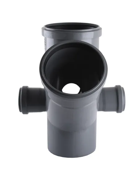 Крестовина для внутренней канализации VS Plast 2 пл 110 х 110 х 45 с отводом 50 мм сзади, слева, справа - 2