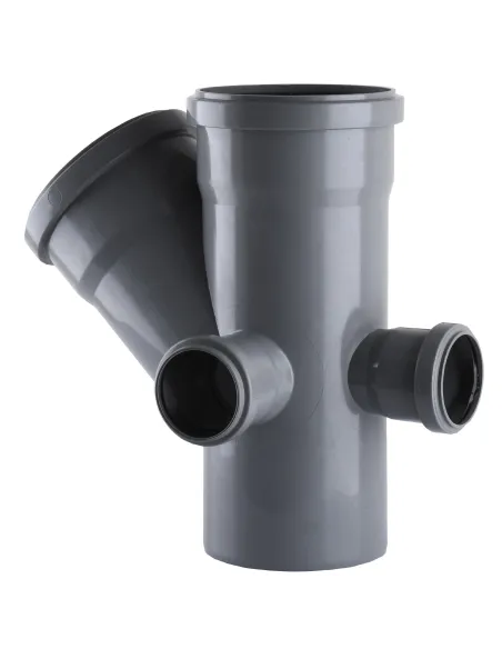 Крестовина для внутренней канализации VS Plast 2 пл 110 х 110 х 45 с отводом 50 мм сзади, справа - 1