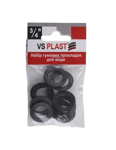 Набор резиновых прокладок для смесителя VS Plast 0,75 дюйма, 10 шт - 1
