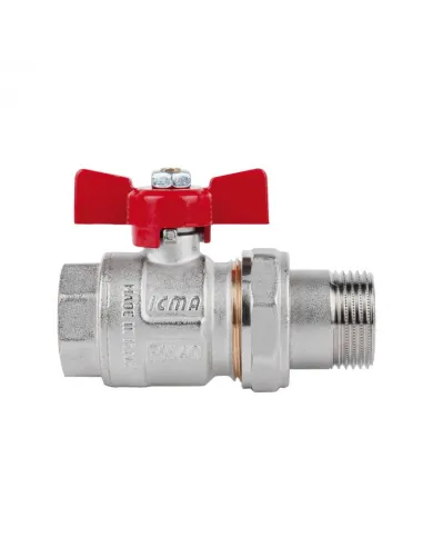 Кран шаровий прямий з американкою Icma №347 3/4 дюйма - 3