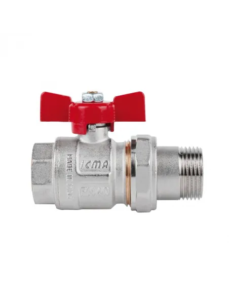 Кран шаровий прямий з американкою Icma №347 3/4 дюйма - 3