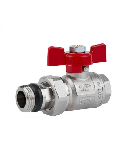 Кран шаровий прямий з американкою Icma №348, антипротечка, 1/2 дюйма - 1