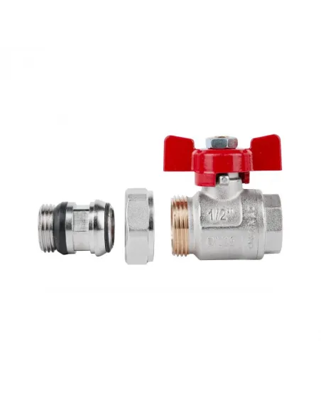 Кран шаровий прямий з американкою Icma №348, антипротечка, 1/2 дюйма - 4