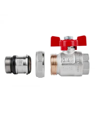 Кран шаровой прямой с американкой Icma №348, антипротечка, 3/4 дюйма - 4