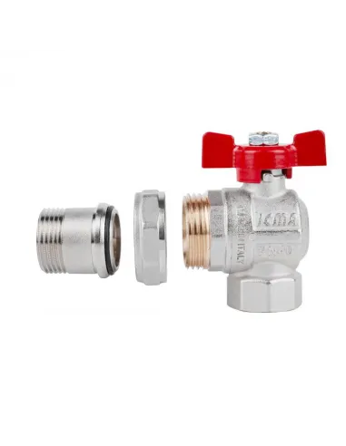 Кран шаровой угловой с американкой Icma FAR. ROSSA №361 3/4 дюйма - 4