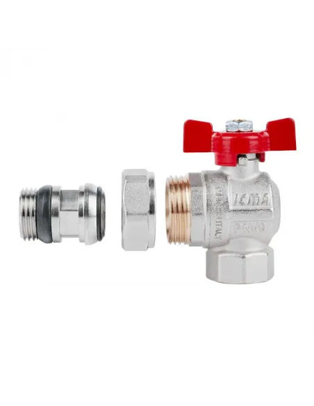 Кран шаровий з американкою Icma FAR. ROSSA №362, антипротечка 3/4 дюйми - 4 Кран шаровий з американкою Icma FAR. ROSSA №362, антипротечка 3/4 дюйми - 4