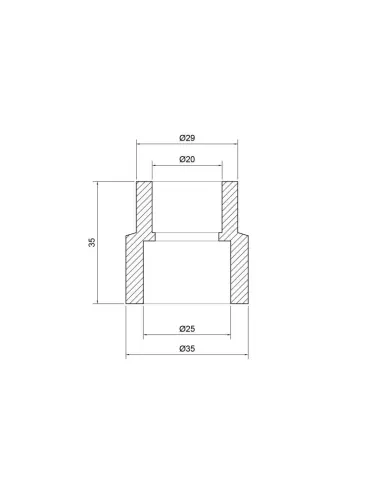 Муфта редукционная для полипропиленовых труб Thermo Alliance 25 х 20 мм - 2