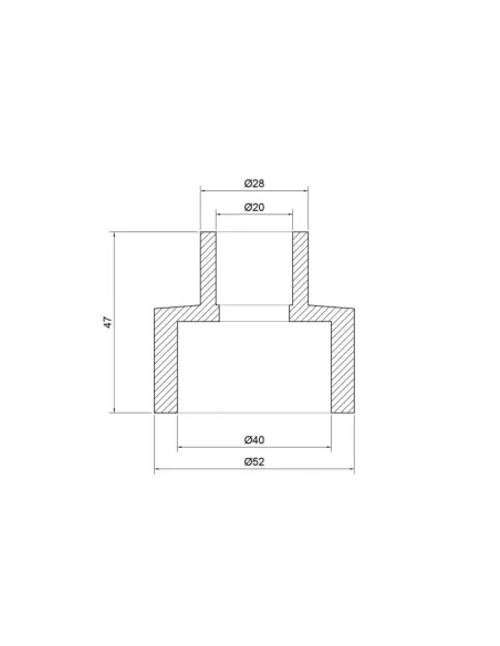 Муфта редукционная для полипропиленовых труб Thermo Alliance 40 х 20 мм - 2