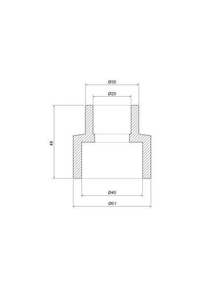 Муфта редукційна для поліпропіленових труб Thermo Alliance 40 х 25 мм - 2