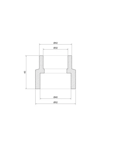 Муфта редукционная для полипропиленовых труб Thermo Alliance 40 х 32 мм - 2