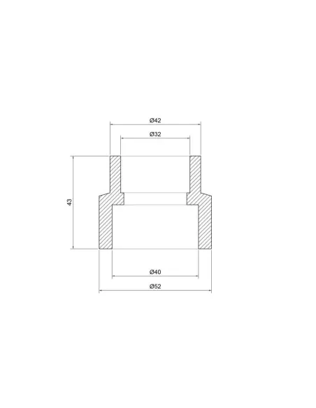 Муфта редукционная для полипропиленовых труб Thermo Alliance 40 х 32 мм - 2