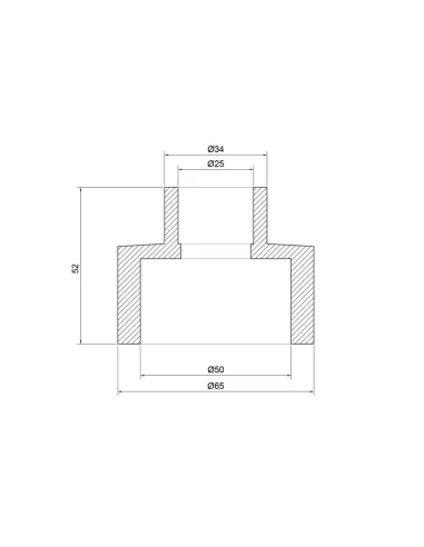 Муфта редукционная для полипропиленовых труб Thermo Alliance 50 х 25 мм - 2