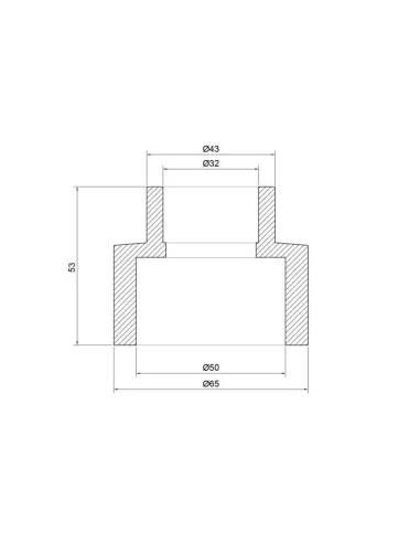 Муфта редукційна для поліпропіленових труб Thermo Alliance 50 х 32 мм - 2