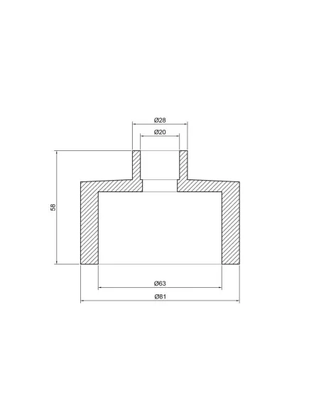 Муфта редукционная для полипропиленовых труб Thermo Alliance 63 х 20 мм - 2