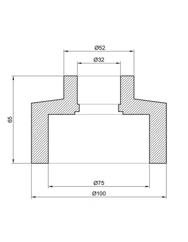Муфта редукційна для поліпропіленових труб Thermo Alliance 75 х 32 мм - 2