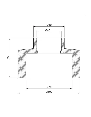 Муфта редукционная для полипропиленовых труб Thermo Alliance 75 х 40 мм - 2