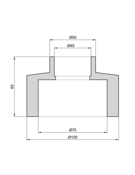 Муфта редукционная для полипропиленовых труб Thermo Alliance 75 х 40 мм - 2
