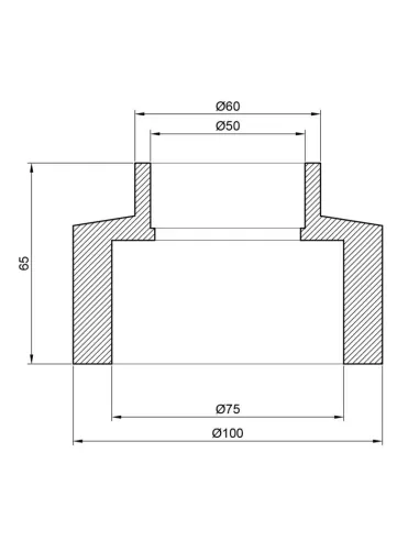 Муфта редукционная для полипропиленовых труб Thermo Alliance 75 х 50 мм - 2