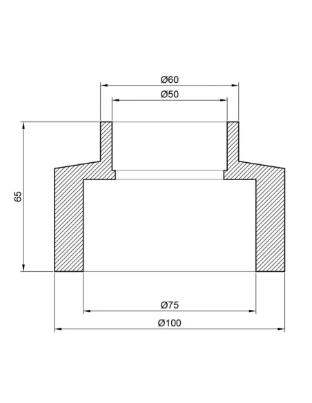 Муфта редукционная для полипропиленовых труб Thermo Alliance 75 х 50 мм - 2