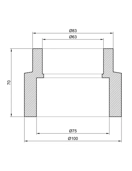Муфта редукционная для полипропиленовых труб Thermo Alliance 75 х 63 мм - 2
