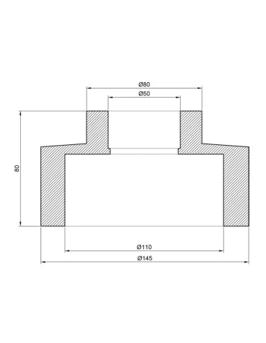 Муфта редукционная для полипропиленовых труб Thermo Alliance 110 х 50 мм - 2