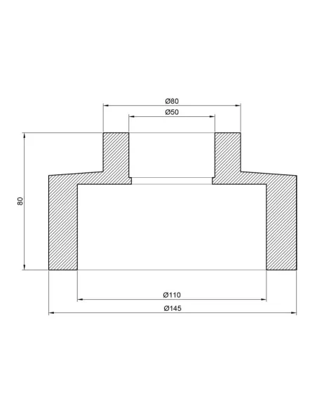 Муфта редукционная для полипропиленовых труб Thermo Alliance 110 х 50 мм - 2