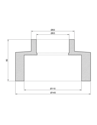 Муфта редукционная для полипропиленовых труб Thermo Alliance 110 х 63 мм - 2