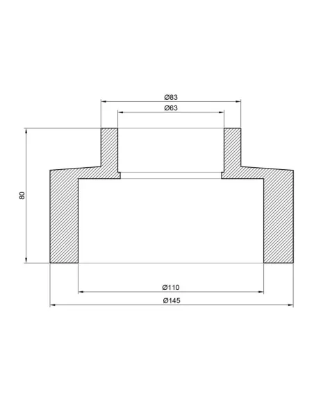 Муфта редукционная для полипропиленовых труб Thermo Alliance 110 х 63 мм - 2