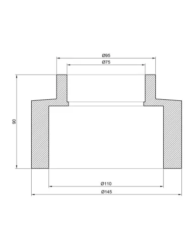 Муфта редукционная для полипропиленовых труб Thermo Alliance 110 х 75 мм - 2