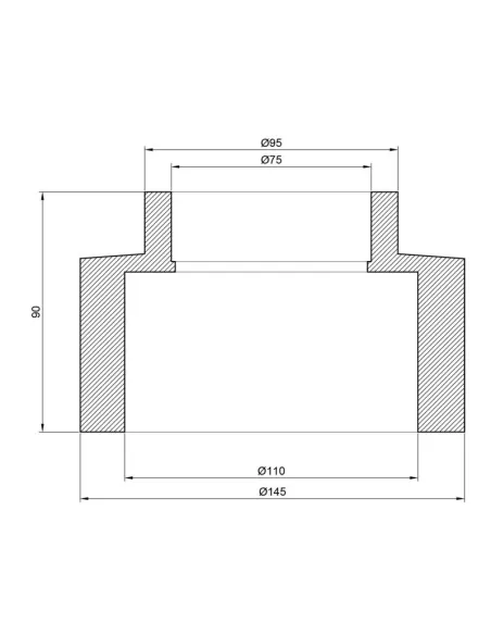 Муфта редукционная для полипропиленовых труб Thermo Alliance 110 х 75 мм - 2