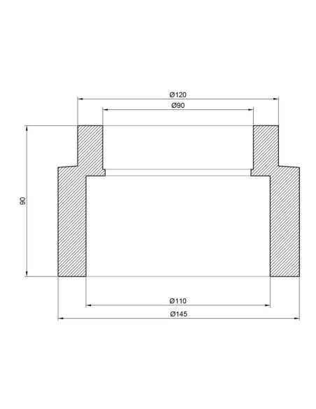 Муфта редукційна для поліпропіленових труб Thermo Alliance 110 х 90 мм - 2