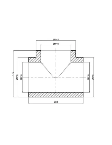Трійник для поліпропіленових труб Thermo Alliance 110 мм - 2