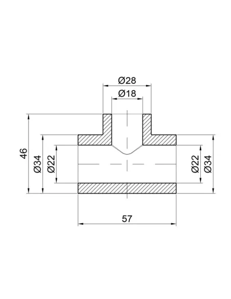 Тройник редукционный для полипропиленовых труб Thermo Alliance 25 х 20 х 25 мм - 2 Тройник редукционный для полипропиленовых труб Thermo Alliance 25 х 20 х 25 мм - 2