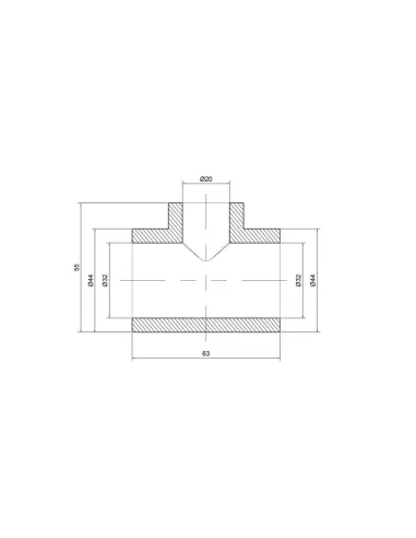 Тройник редукционный для полипропиленовых труб Thermo Alliance 32 х 20 х 32 мм - 2