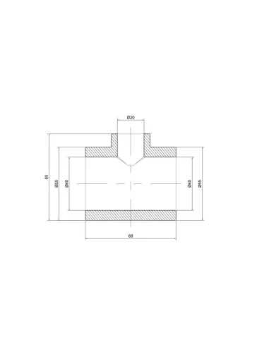 Трійник редукційний для поліпропіленових труб Thermo Alliance 40 х 20 х 40 мм - 2