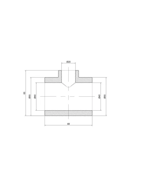 Трійник редукційний для поліпропіленових труб Thermo Alliance 40 х 20 х 40 мм - 2