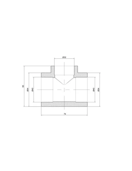 Тройник редукционный для полипропиленовых труб Thermo Alliance 40 х 32 х 40 мм - 2