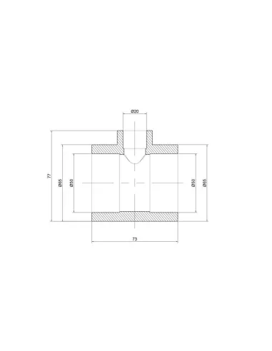 Тройник редукционный для полипропиленовых труб Thermo Alliance 50 х 20 х 50 мм - 2