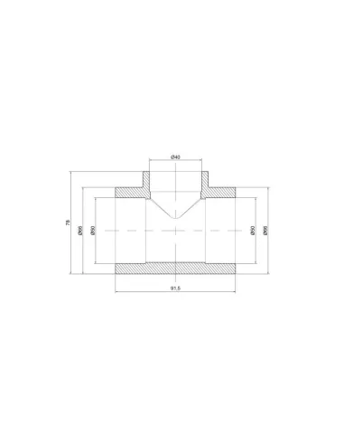Тройник редукционный для полипропиленовых труб Thermo Alliance 50 х 40 х 50 мм - 2