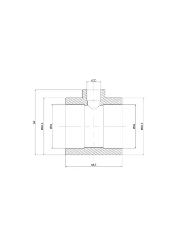 Тройник редукционный для полипропиленовых труб Thermo Alliance 63 х 20 х 63 мм - 2