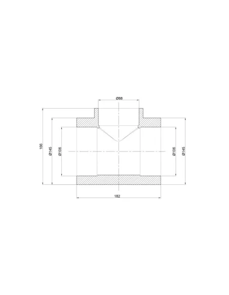 Тройник редукционный для полипропиленовых труб Thermo Alliance 110 х 90 х 110 мм - 2