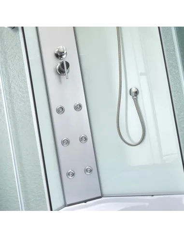 Гідробокс з високим піддоном Lidz Tani Frost SBM90x90.SAT.HIGH.FR, напівкруглий - 5