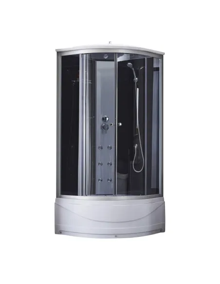 Гідробокс з високим піддоном Lidz Tani SBM90x90.SAT.HIGH.GR, напівкруглий - 1