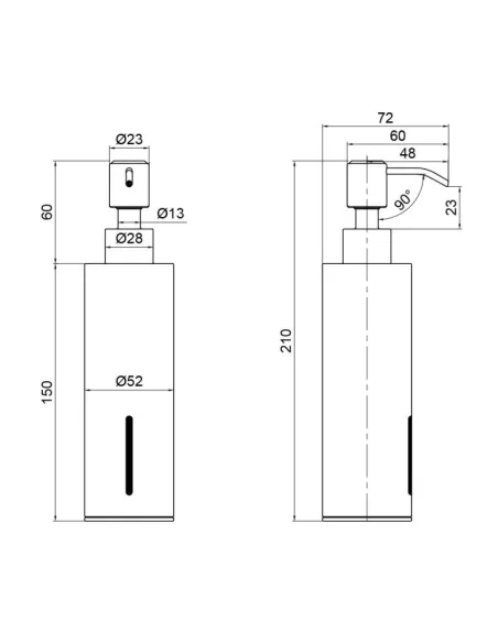 Дозатор для жидкого мыла Q-Tap Liberty QTLIBCRM11521 Chrome латунь - 2