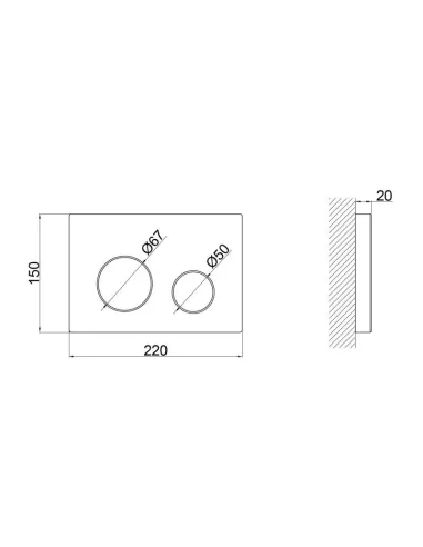 Клавиша смыва для инсталляции Q-Tap Nest QT0111M11110W, белая - 2