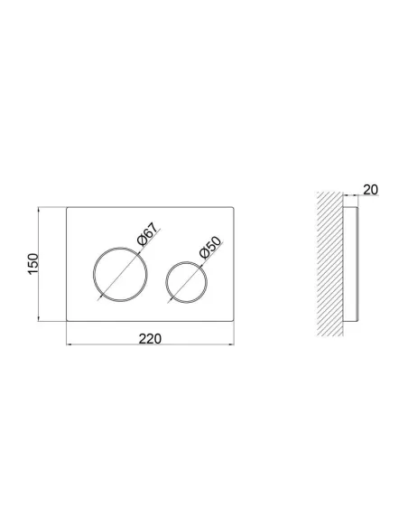 Клавиша смыва для инсталляции Q-Tap Nest QT0111M11110W, белая - 2