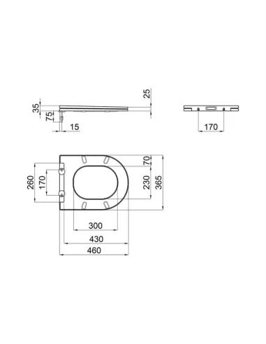 Сиденье для унитаза Q-Тap Swan Jay Slim QT1699SC5176W, микролифт - 2