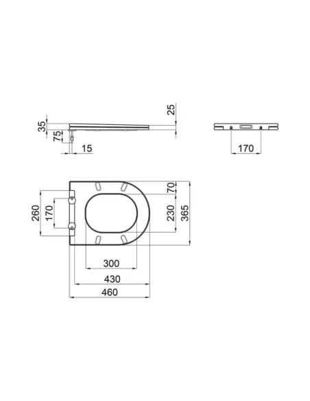 Сиденье для унитаза Q-Тap Swan Jay Slim QT1699SC5176W, микролифт - 2